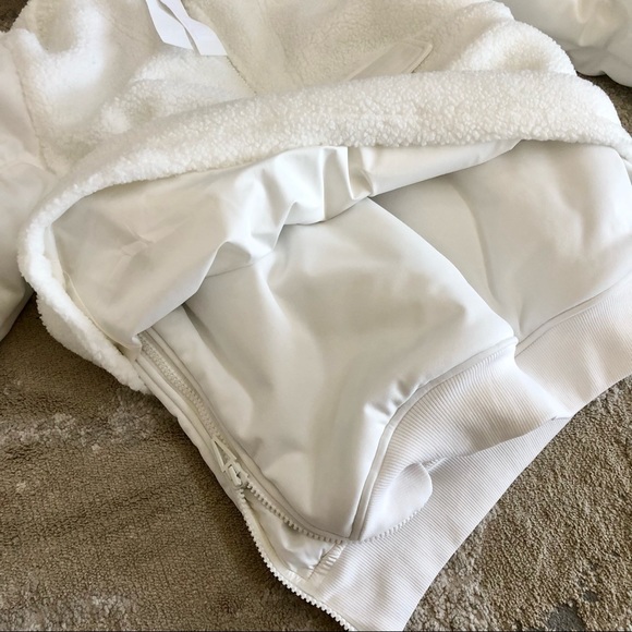 NWOT ADIDAS ORIGINALS Ivy park 1/2 Zip Quilted Sherpa Jacket H18974 - Picture 6 of 12